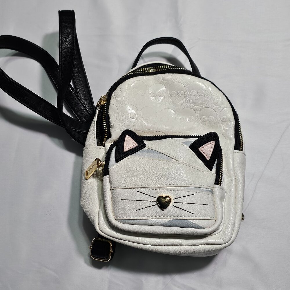 Betsey Johnson mummy kitty mini backpack bag